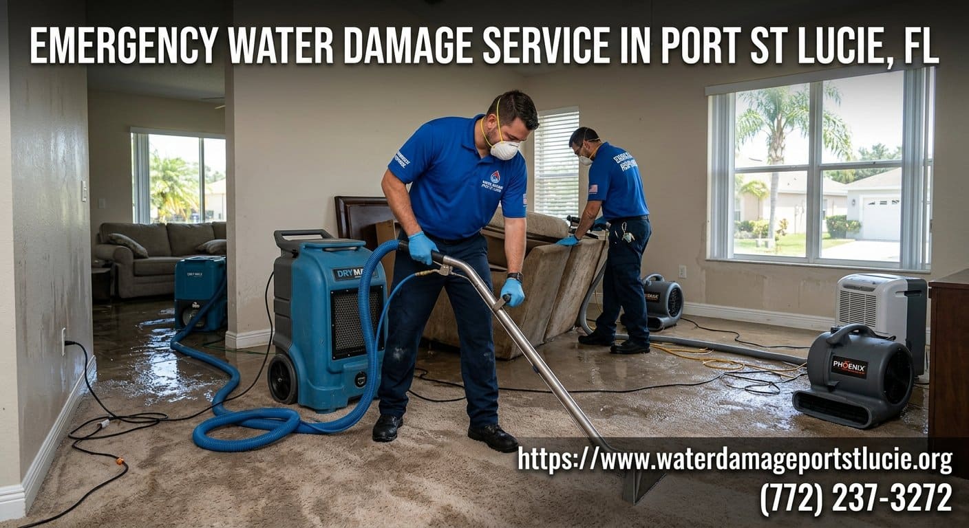 Emergency water extraction and drying in Port St Lucie, FL 34952