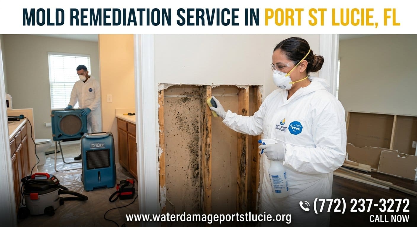 Mold remediation after water damage in Port St Lucie Florida